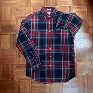 Classic J.Crew Tartan Plaid shirt, Men size S. Organic cotton Secret Wash fabric